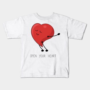 Open your heart drawing Kids T-Shirt